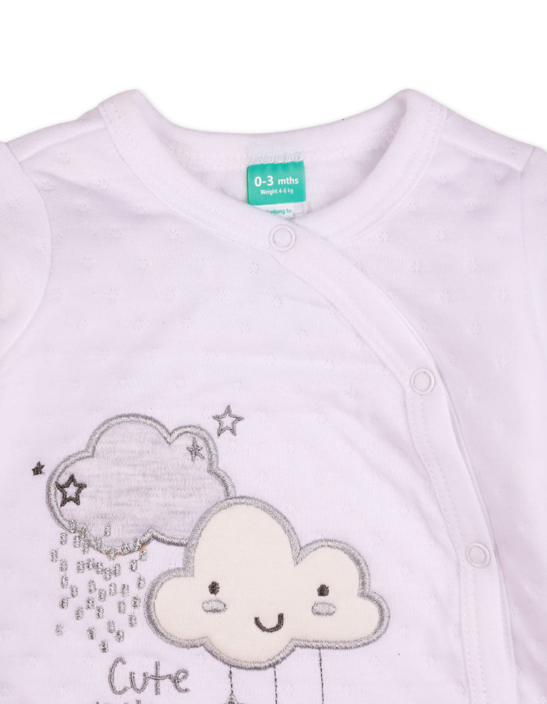 Newborn Romper Padded Bambies White at Zubaidas Official Pakistan