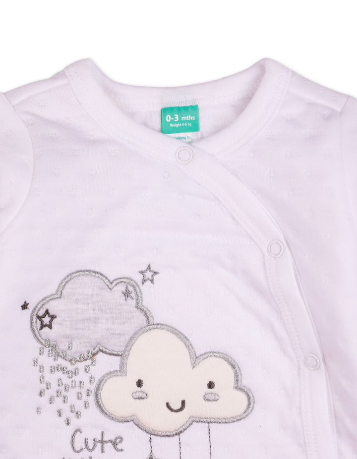 Newborn Romper Padded Bambies White at Zubaidas Official Pakistan