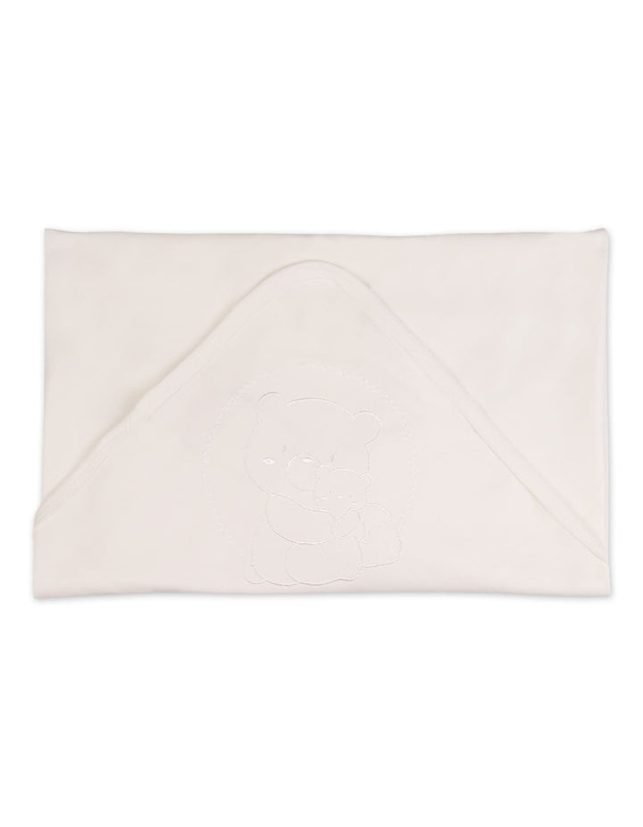 Newborn Wrapping Sheet Bear Off White Premium Turkish Collection at Zubaidas Official Pakistan