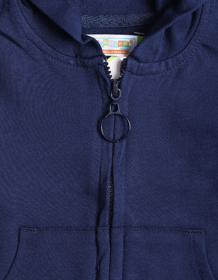 Newborn Boys 3 Pieces Winter Tracksuit Sets Bambies Striped Navy Blue at Zubaidas Official Pakistan