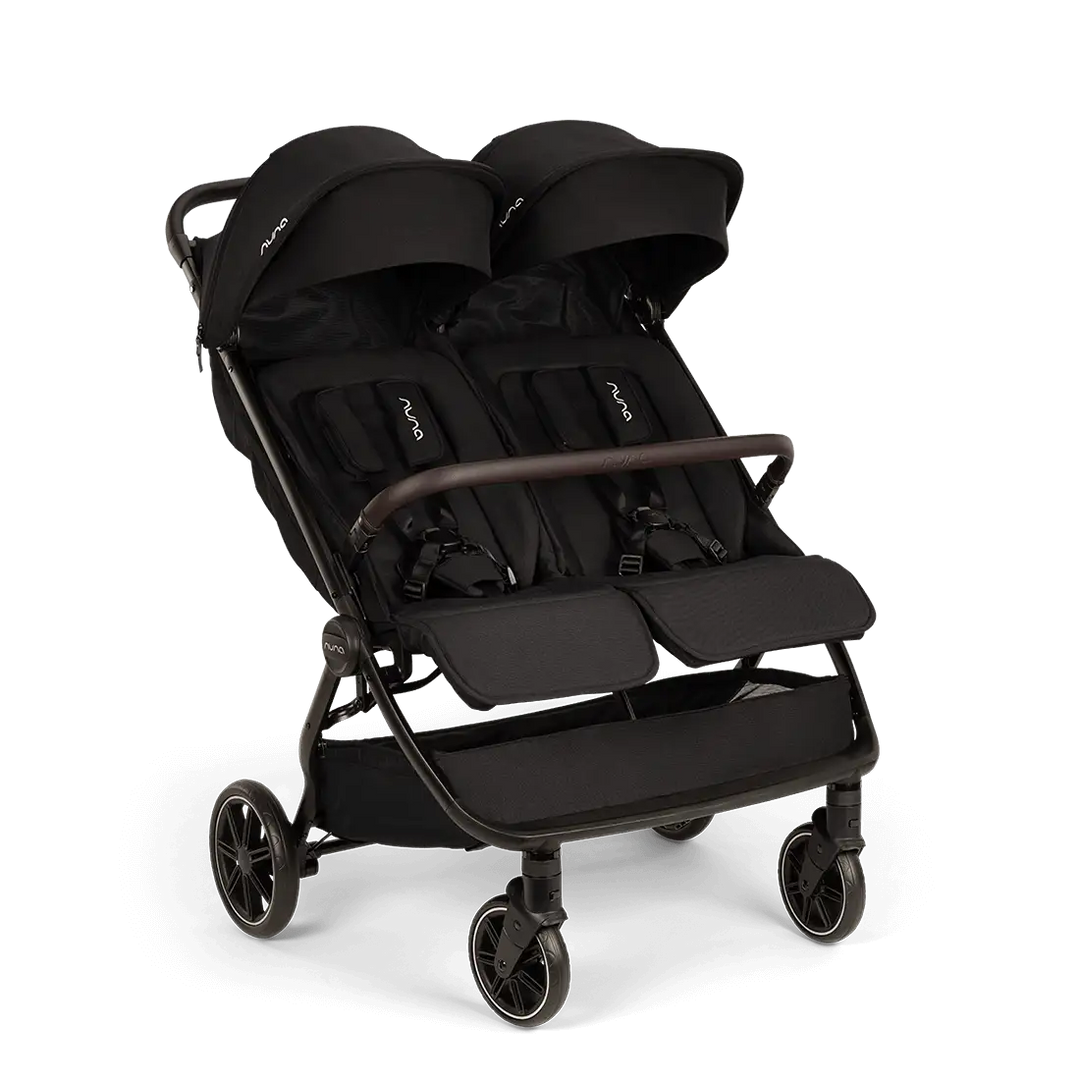 Nuna TRVL dubl Lightweight Side-by-Side Double Pushchair Caviar ST19802CVRAU at Zubaidas