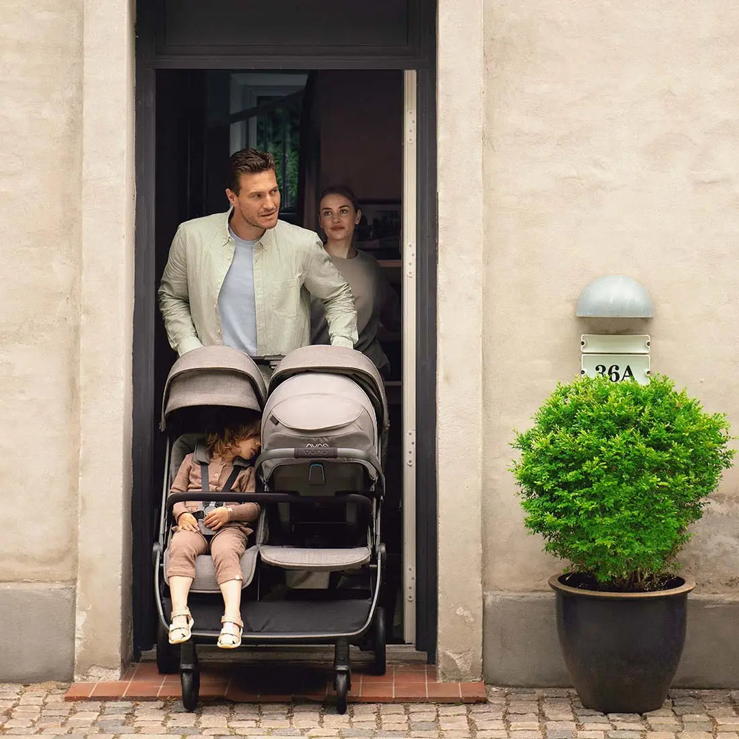 Nuna TRVL dubl Lightweight Side-by-Side Double Pushchair Caviar ST19802CVRAU at Zubaidas Baby Gears store in Pakistan