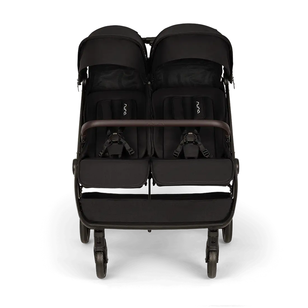 Nuna TRVL dubl Lightweight Side-by-Side Double Pushchair Caviar ST19802CVRAU at Zubaidas Official Pakistan
