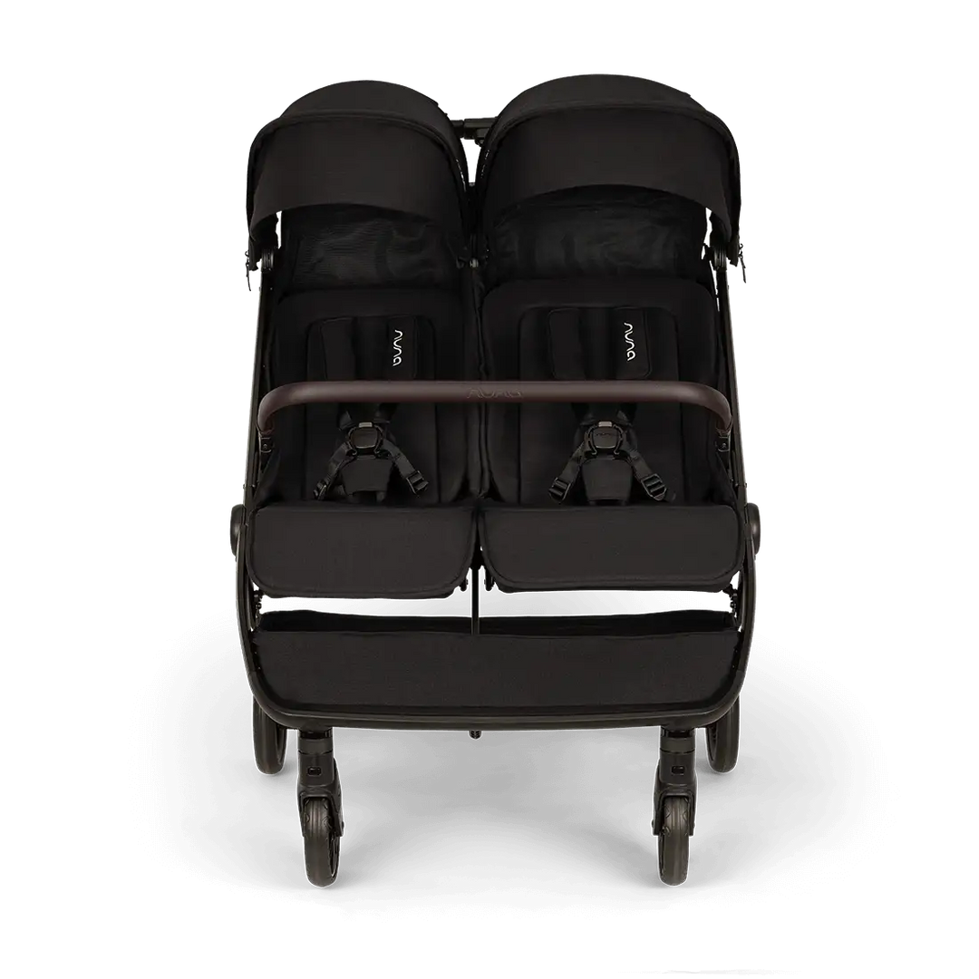 Nuna TRVL dubl Lightweight Side-by-Side Double Pushchair Caviar ST19802CVRAU at Zubaidas Official Pakistan