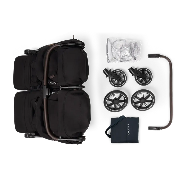 Nuna TRVL dubl Lightweight Side-by-Side Double Pushchair Caviar ST19802CVRAU at Zubaidas Online Pakistan