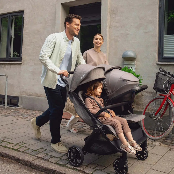 Nuna TRVL dubl Lightweight Side-by-Side Double Pushchair Caviar ST19802CVRAU at Zubaidas Little Darling Pakistan
