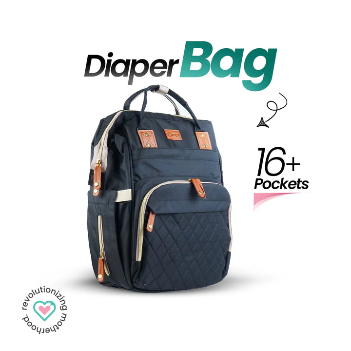 Ornavo Black Diapering Mother Bag at Zubaidas