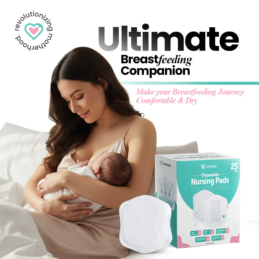 Ornavo Disposable Nursing Breast Pads Pack of 25 at Zubaidas Number 1 Online Baby Store in Pakistan