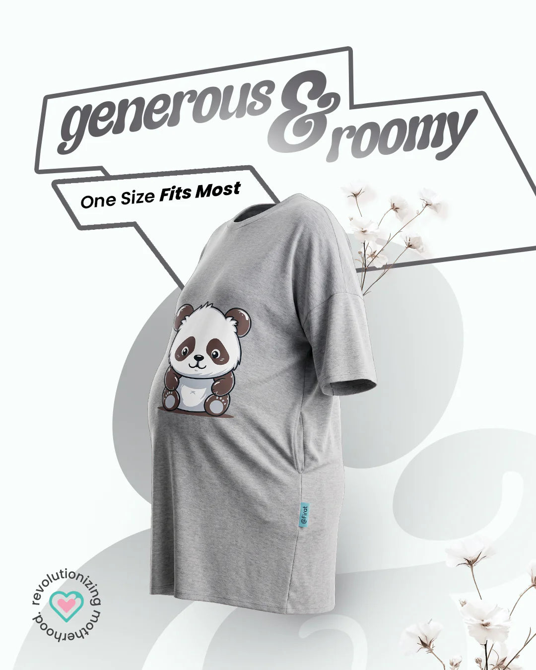 Ornavo Panda Comfy Tee in Grey at Zubaidas Number 1 Online Baby Store in Pakistan