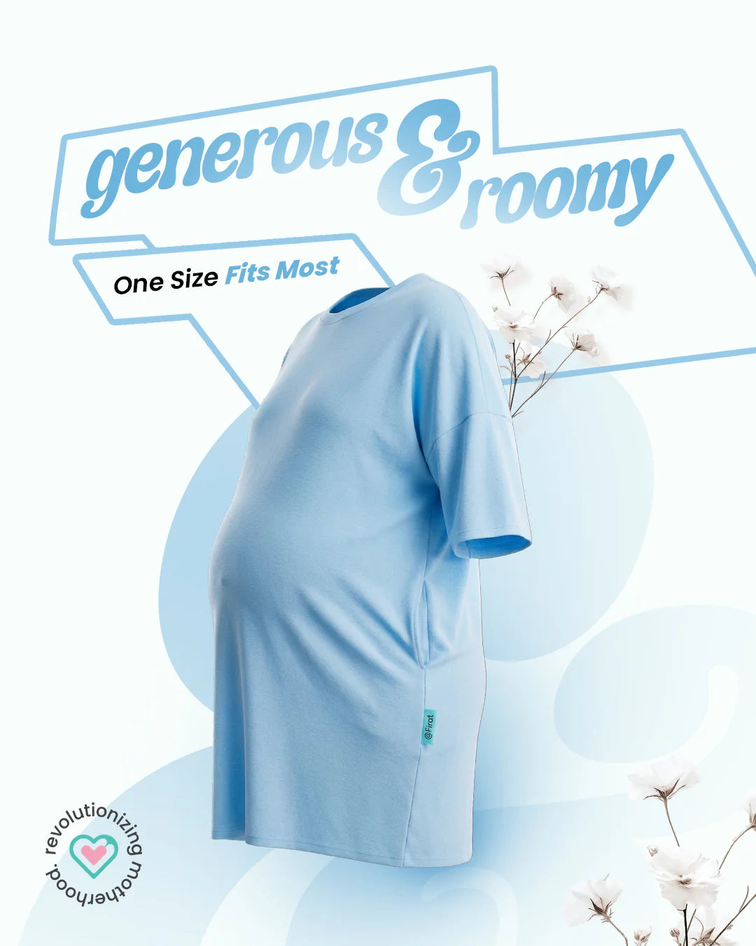 Ornavo Plain Blue Comfy Tee at Zubaidas Number 1 Online Baby Store in Pakistan