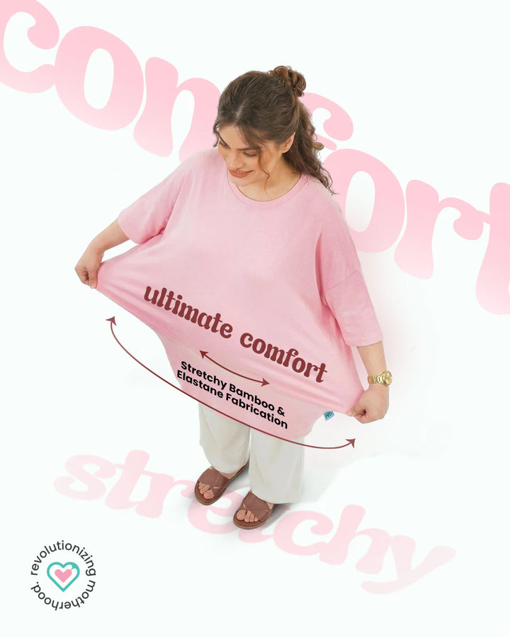 Ornavo Plain Pink Comfy Tee at Zubaidas Most Trusted Online Baby Store in Pakistan
