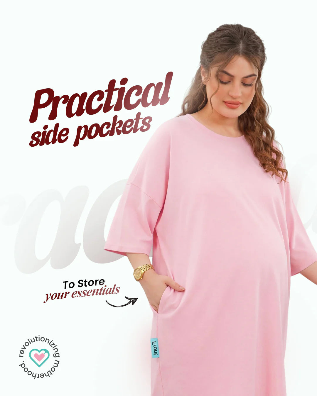 Ornavo Plain Pink Comfy Tee at Zubaidas Parents Favorite Online Baby Store in Pakistan