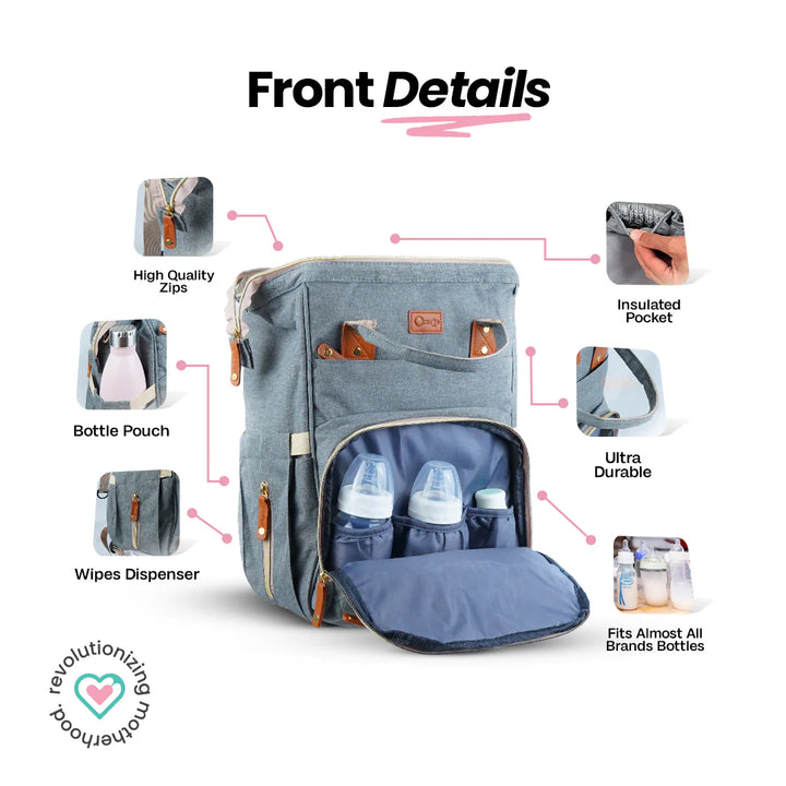 Ornavo Royal Green Designer Baby Bag at Zubaidas Best Online Baby Store in Pakistan