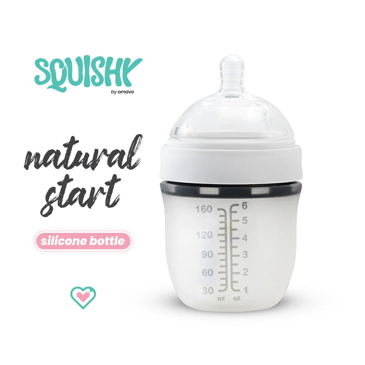 Ornavo Squishy Silicone Baby Feeder Bottle Soft Anti-Colic Breast-Like Feel at Zubaidas Best Online Baby Store in Pakistan