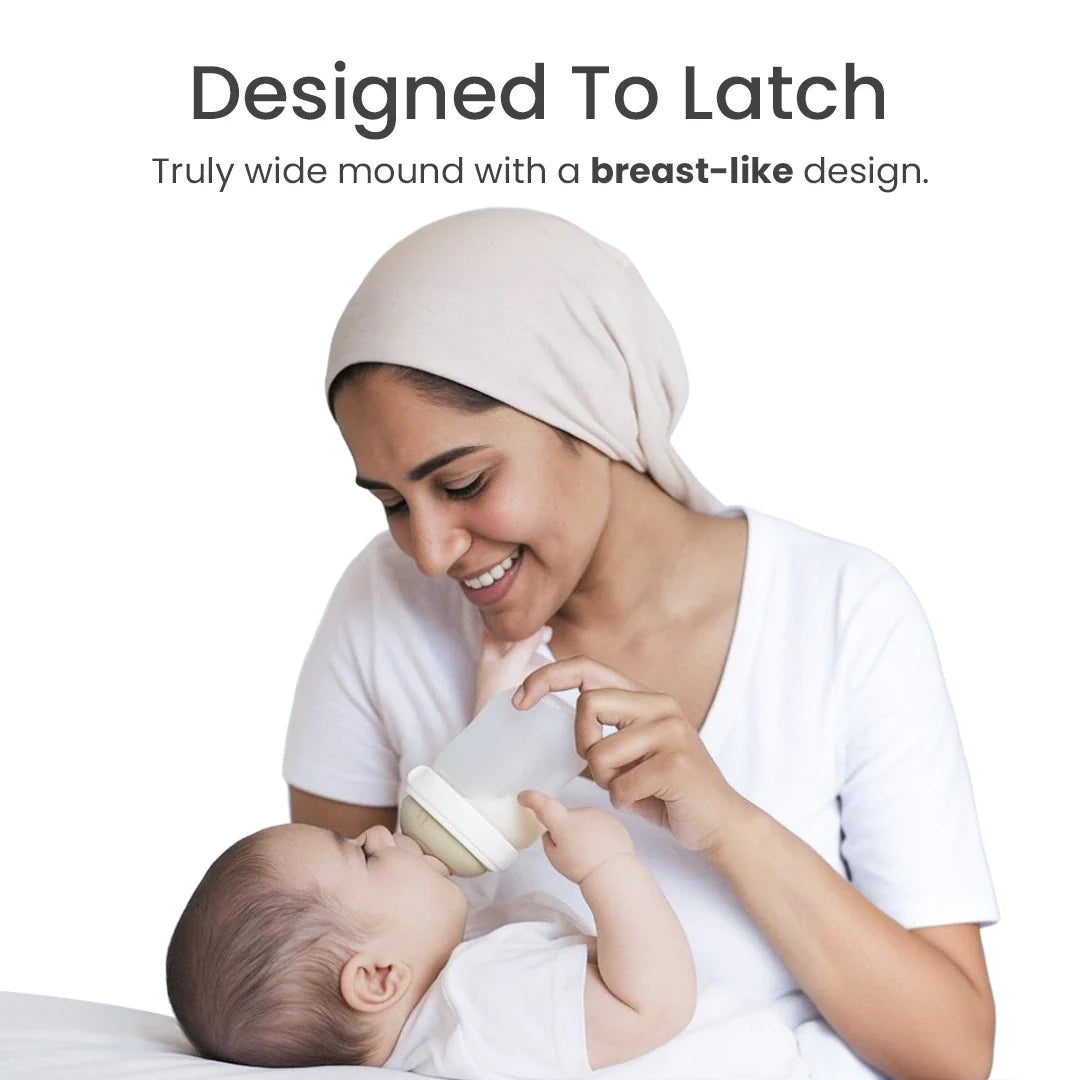 Ornavo Squishy Silicone Baby Feeder Bottle Soft Anti-Colic Breast-Like Feel at Zubaidas Most Trusted Online Baby Store in Pakistan