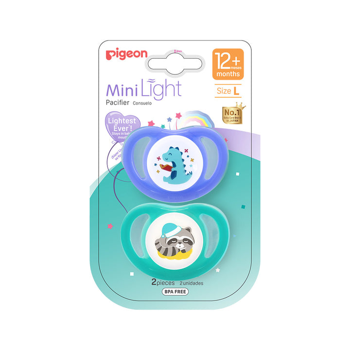 Zubaida's Pigeon Pacifier PK-2 (L) – Dino Read & Raccoon - N79930 - Zubaidas Official™