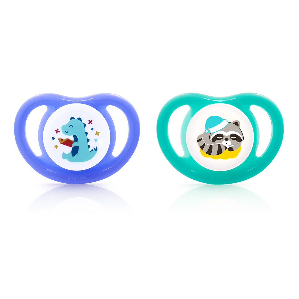 Zubaida's Pigeon Pacifier PK-2 (L) – Dino Read & Raccoon - N79930 - Zubaidas Official™