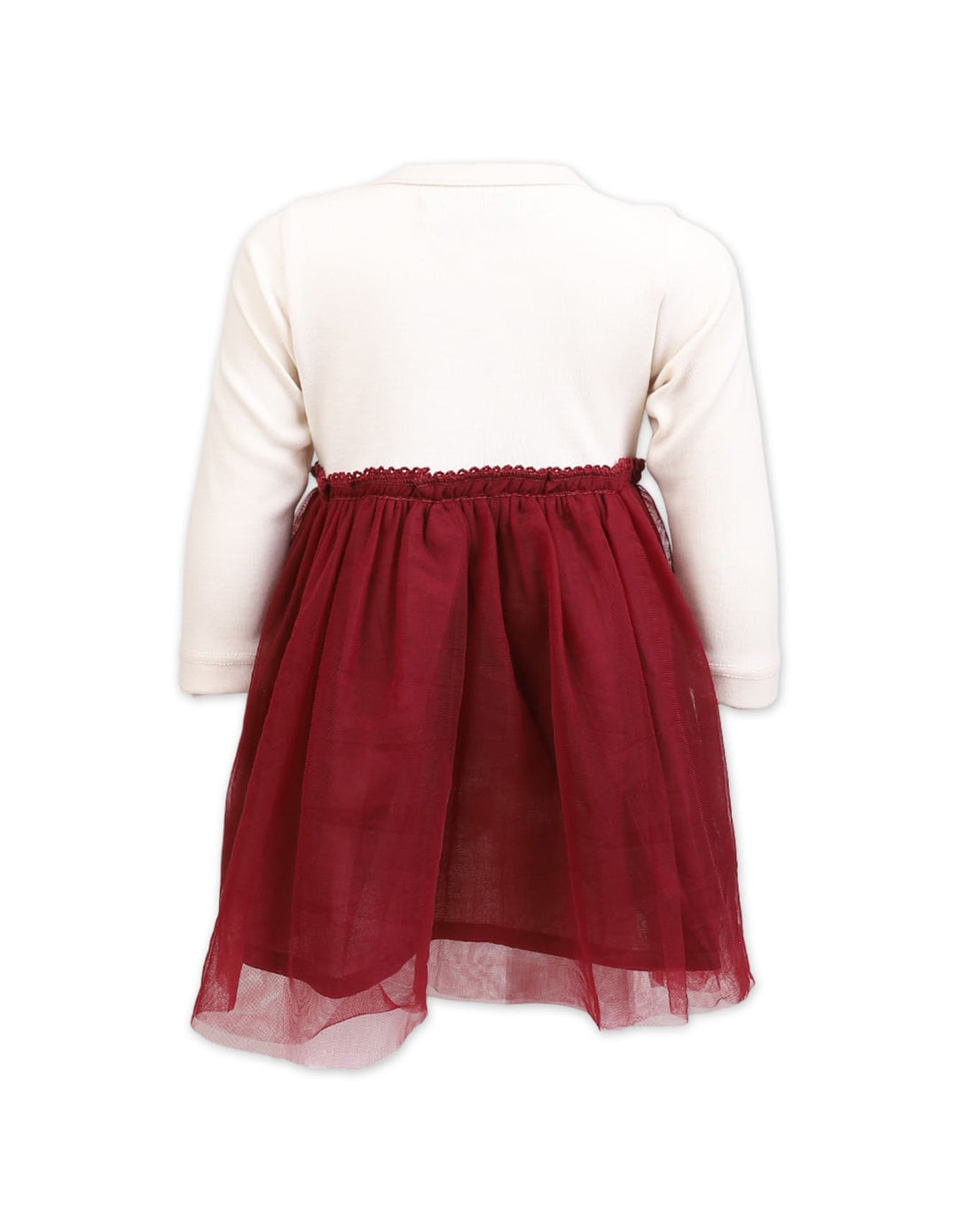 Party Dress Bambies Hearts Maroon at Zubaidas - Pakistan's No. 1 and most trusted baby and kids store for over 50 years.
