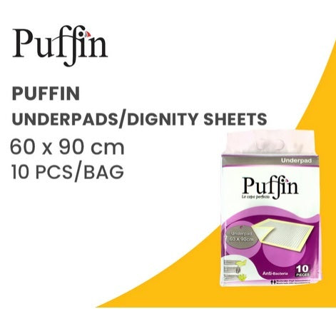 Puffin Disposable Underpad Dignity Sheet 10 Pieces at Zubaidas Official Pakistan