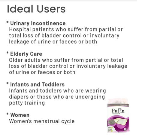 Puffin Disposable Underpad Dignity Sheet 10 Pieces at Zubaidas Online Pakistan