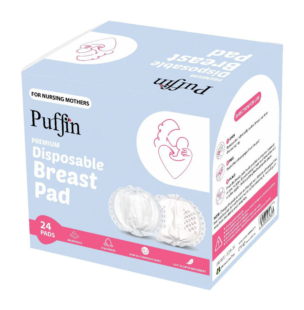 Puffin Premium Disposable Breast Nursing Pads Pack of 24 at Zubaidas Online Pakistan