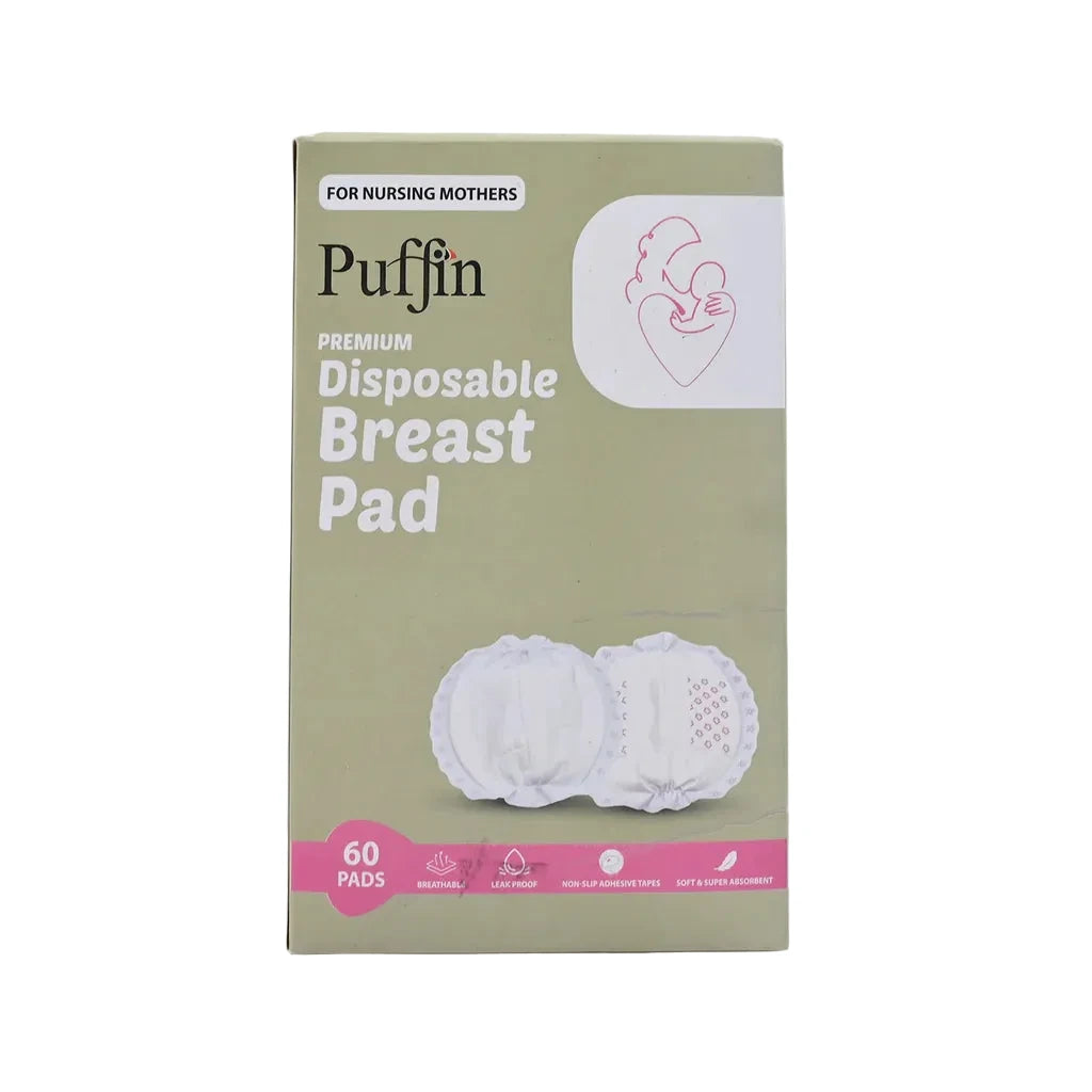 Puffin Premium Disposable Breast Nursing Pads Pack of 60 at Zubaidas Official Pakistan