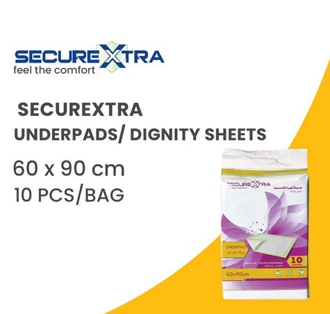 SecureXtra Disposable Underpad Dignity Sheet 10 Pieces at Zubaidas Official Pakistan