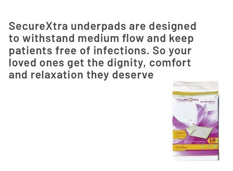 SecureXtra Disposable Underpad Dignity Sheet 10 Pieces at Zubaidas Online Pakistan