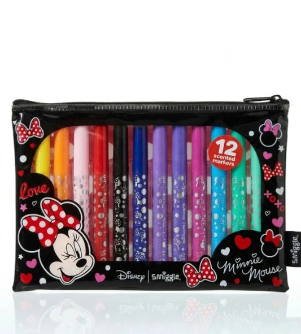 Smiggle 12 Disney Minnie Mouse Scented Markers Set at Zubaidas