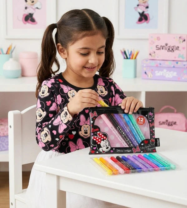 Smiggle 12 Disney Minnie Mouse Scented Markers Set at Zubaidas Official Pakistan
