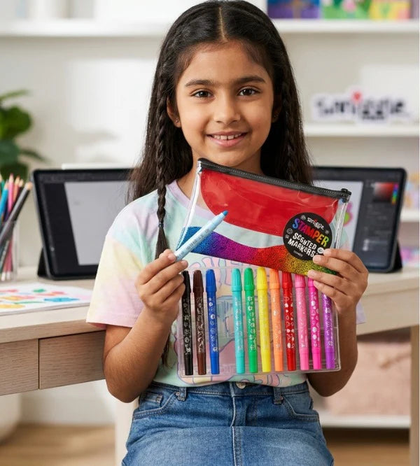 Smiggle 12 Dual Tip Stamper Scented Markers Set at Zubaidas Official Pakistan