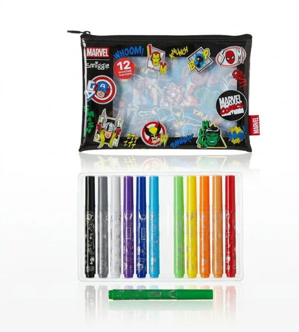 Smiggle 12 Marvel Comics Scented Markers Set at Zubaidas Online Pakistan