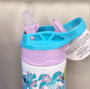 Smiggle Disney Stitch 520 ml Push Button Straw Insulated Metal Water Bottle at Zubaidas Best Online Baby and Kids Store in Pakistan for over 50 years