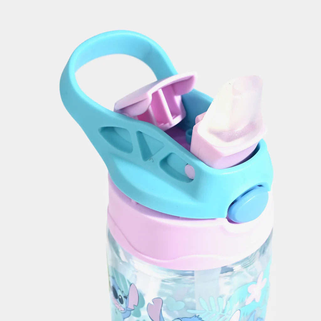 Smiggle Disney Stitch 680 ml Push Button Straw Plastic Water Bottle BPA Free with Strap at Zubaidas Online Pakistan
