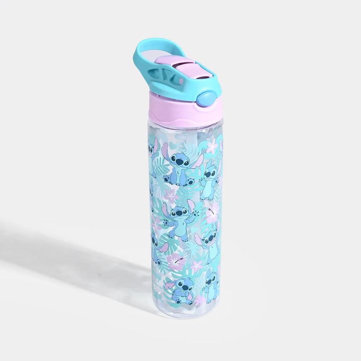 Smiggle Disney Stitch 680 ml Push Button Straw Plastic Water Bottle BPA Free with Strap at Zubaidas Best Online Baby and Kids Store in Pakistan for over 50 years