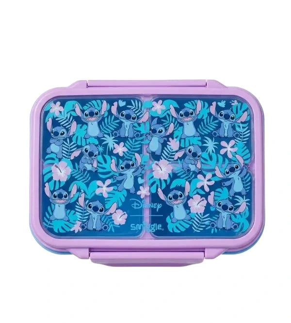 Smiggle Disney Stitch Trio Large BPA and Phthalates Free Bento Plastic Lunch Box 1200 ML SM254098 at Zubaidas