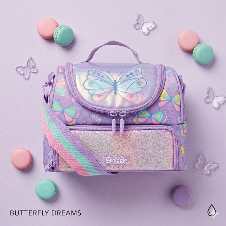 Smiggle Double Decker Butterfly Insulated Lunch Bag at Zubaidas Most Trusted Online Baby and Kids Store in Pakistan for over 50 years