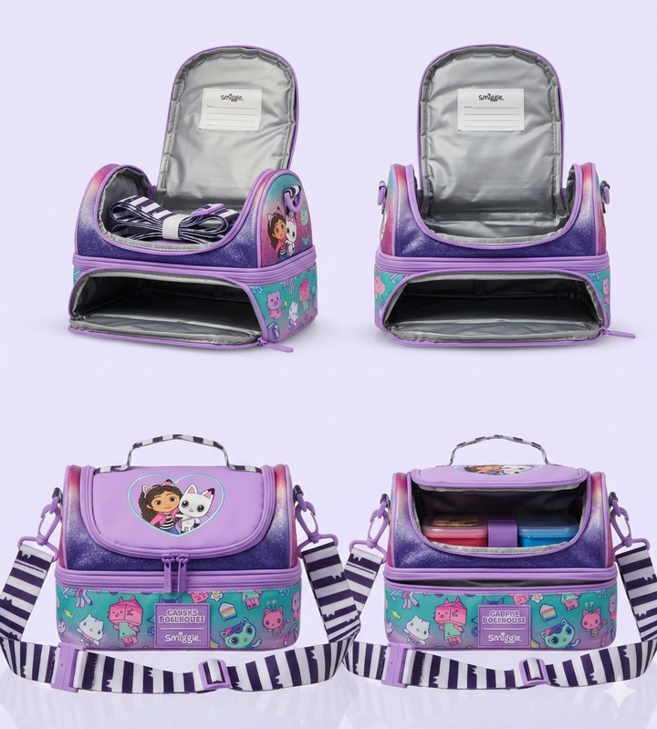 Smiggle Double Decker Gabbys Dollhouse Insulated Lunch Bag at Zubaidas Online Pakistan