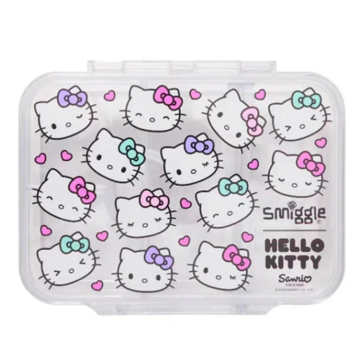Smiggle Hello Kitty 4 Compartments Food Safe BPA and Phthalates Free Bento Plastic Medium 758 ml Lunch Box at Zubaidas