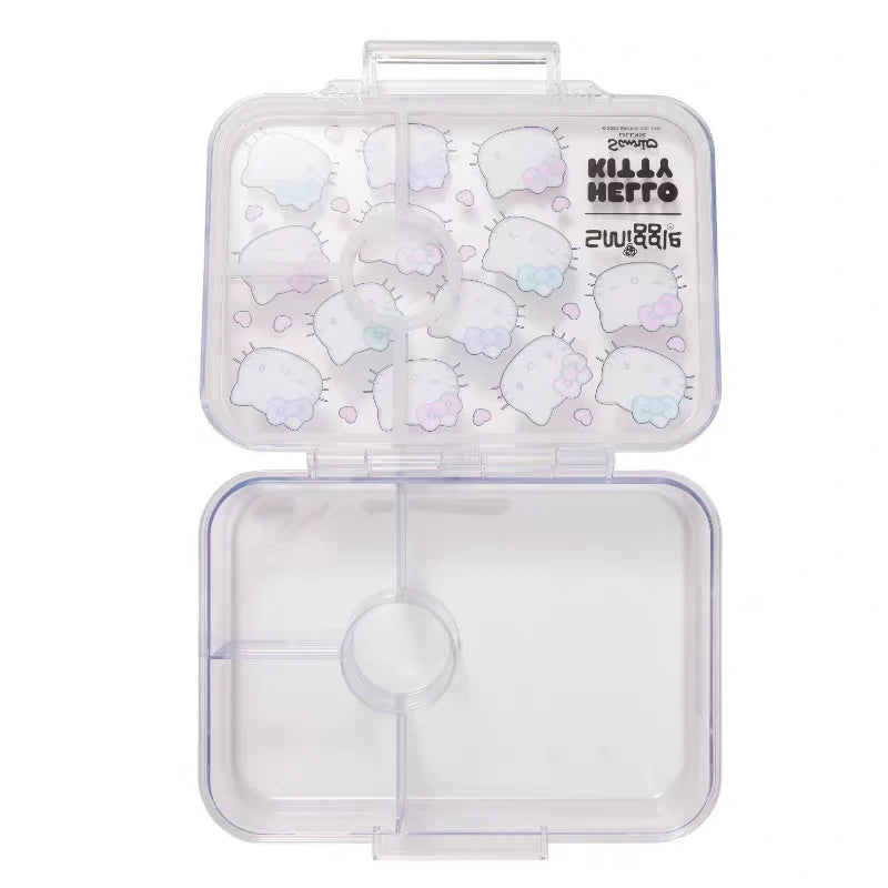 Smiggle Hello Kitty 4 Compartments Food Safe BPA and Phthalates Free Bento Plastic Medium 758 ml Lunch Box at Zubaidas Official Pakistan