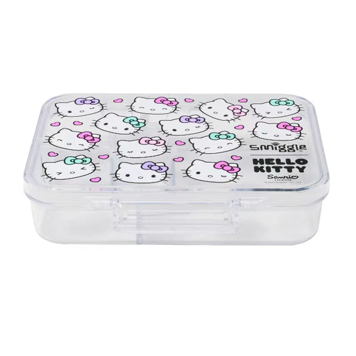 Smiggle Hello Kitty 4 Compartments Food Safe BPA and Phthalates Free Bento Plastic Medium 758 ml Lunch Box at Zubaidas Online Pakistan