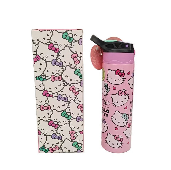 Smiggle Hello Kitty 520 ml Push Button Straw Insulated Metal Water Bottle at Zubaidas Best Online Baby and Kids Store in Pakistan