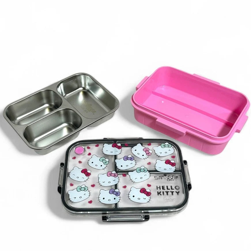Smiggle Hello Kitty Trio Large Stainless Steel See Me Bento Lunch Box 750 ML SM262198 at Zubaidas Official Pakistan 