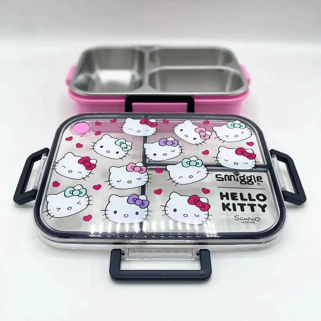Smiggle Hello Kitty Trio Large Stainless Steel See Me Bento Lunch Box 750 ML SM262198 at Zubaidas Best Online Back to School Store in Pakistan for over 50 years