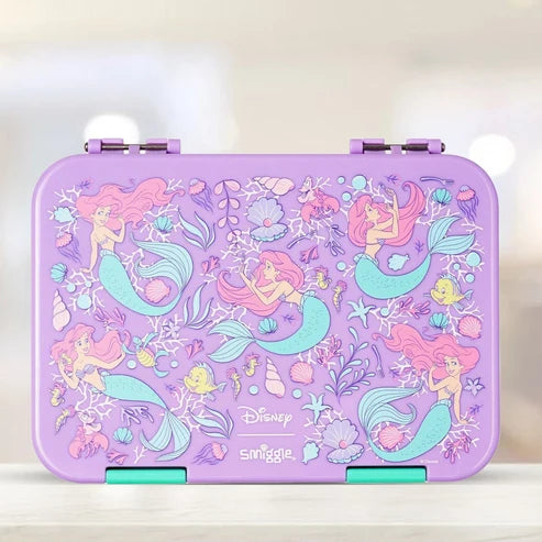 Smiggle Mermaid 4 Compartments Food Safe BPA and Phthalates Free Bento Plastic Medium 758 ml Lunch Box at Zubaidas Best Online Baby and Kids Store in Pakistan for over 50 years