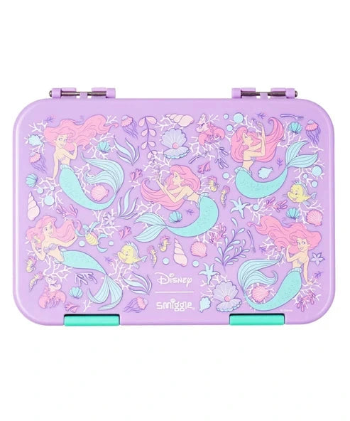 Smiggle Mermaid 4 Compartments Food Safe BPA and Phthalates Free Bento Plastic Medium 758 ml Lunch Box at Zubaidas