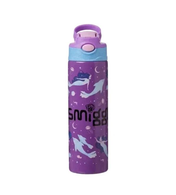 Smiggle Disney Mermaid 520 ml Push Button Straw Insulated Metal Water Bottle at Zubaidas