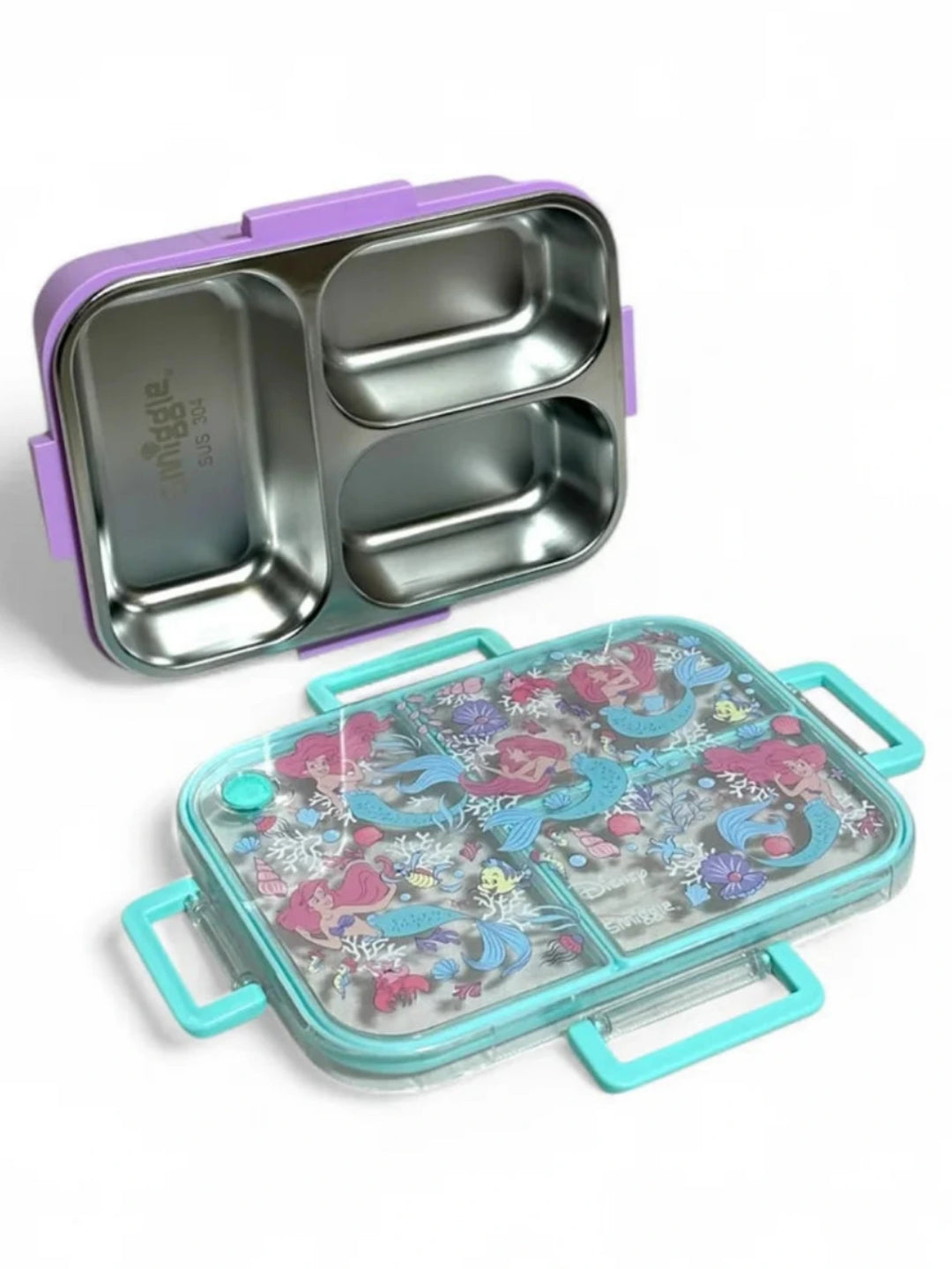 Smiggle Mermaid Trio Large Stainless Steel See Me Bento Lunch Box 750 ML SM262198 at Zubaidas Best Online Baby and Kids Store in Pakistan for over 50 years
