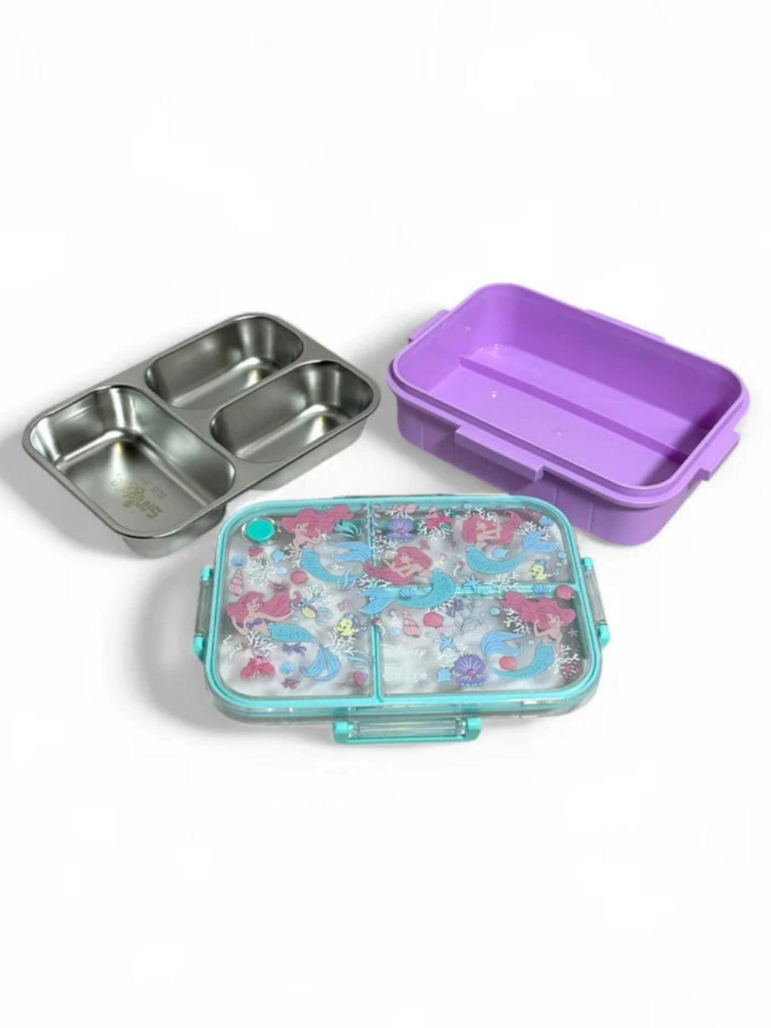 Smiggle Mermaid Trio Large Stainless Steel See Me Bento Lunch Box 750 ML SM262198 at Zubaidas Best Online School Store in Pakistan for over 50 years
