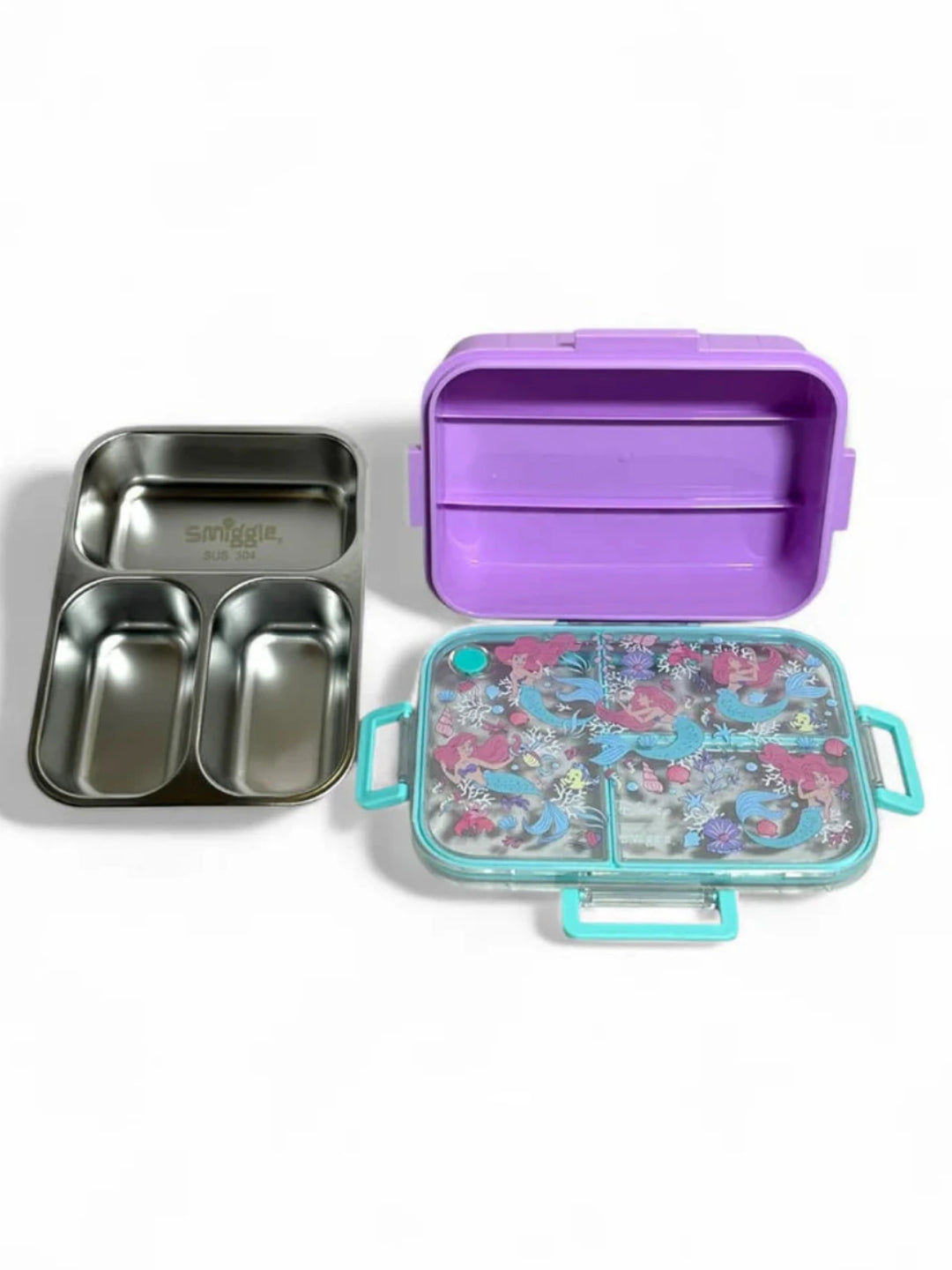 Smiggle Mermaid Trio Large Stainless Steel See Me Bento Lunch Box 750 ML SM262198 at Zubaidas Best Online Back to School Store in Pakistan for over 50 years